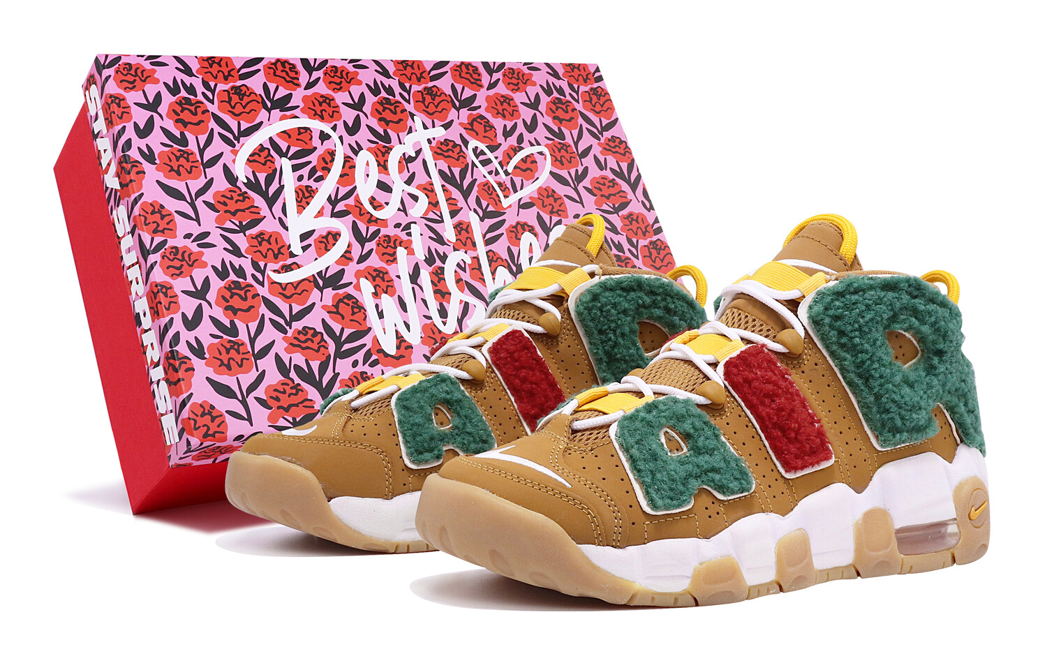 

Баскетбольные кроссовки Air More Uptempo Vintage женские, среднего размера, красно-зелено-коричневые Nike, Красный, Баскетбольные кроссовки Air More Uptempo Vintage женские, среднего размера, красно-зелено-коричневые Nike