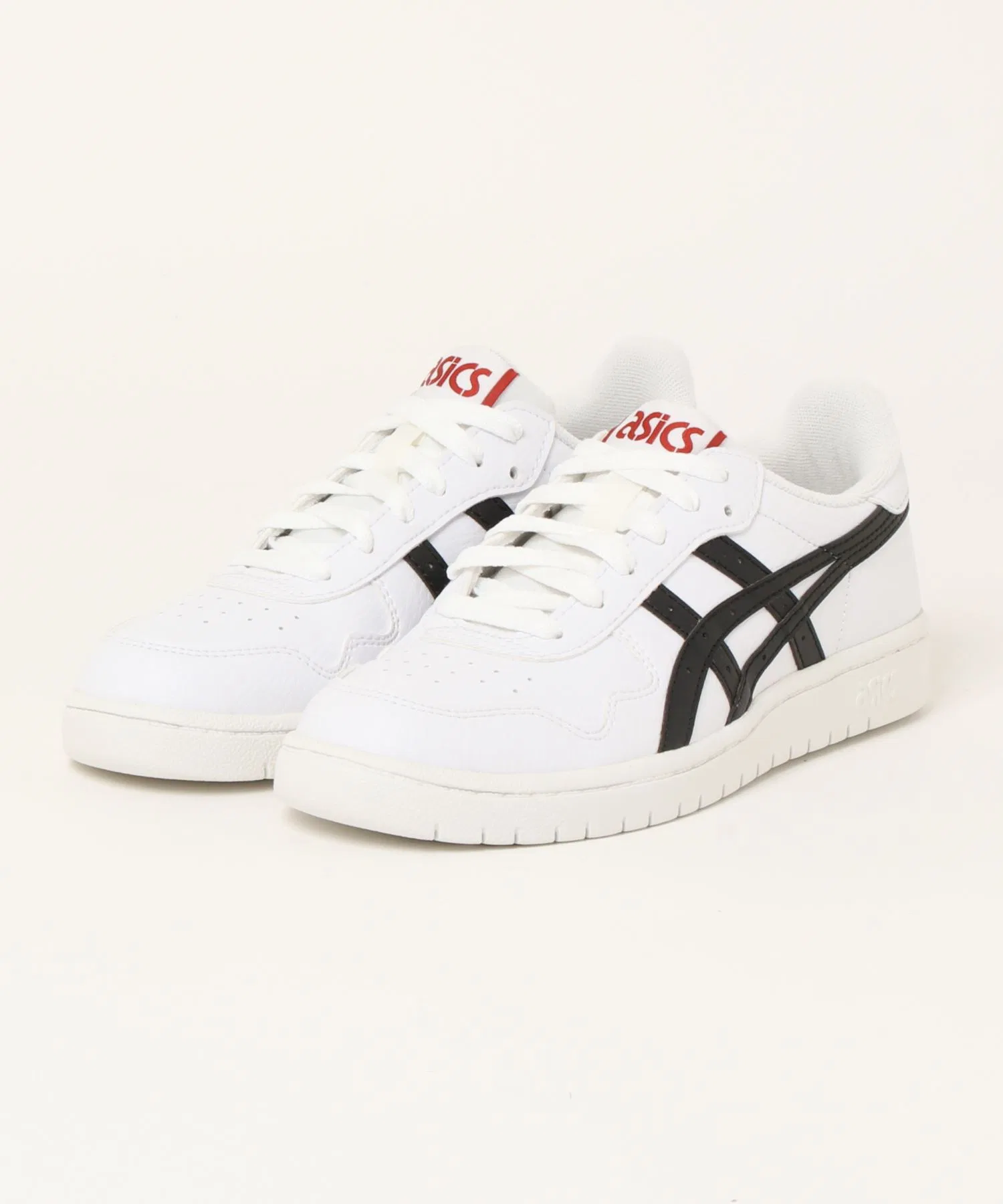Мужские кроссовки ASICS JAPAN S из искусственной кожи чёрно-белые