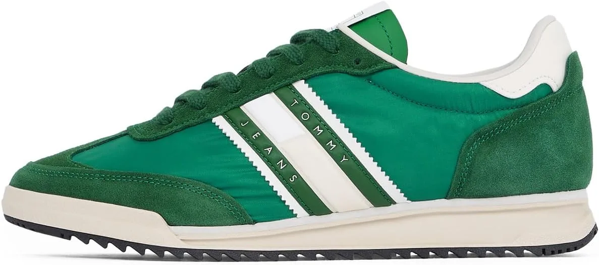 Мужские низкие кроссовки Tommy Jeans TJM Retro Runner Cleated Em0em01527, зеленый — фото 4