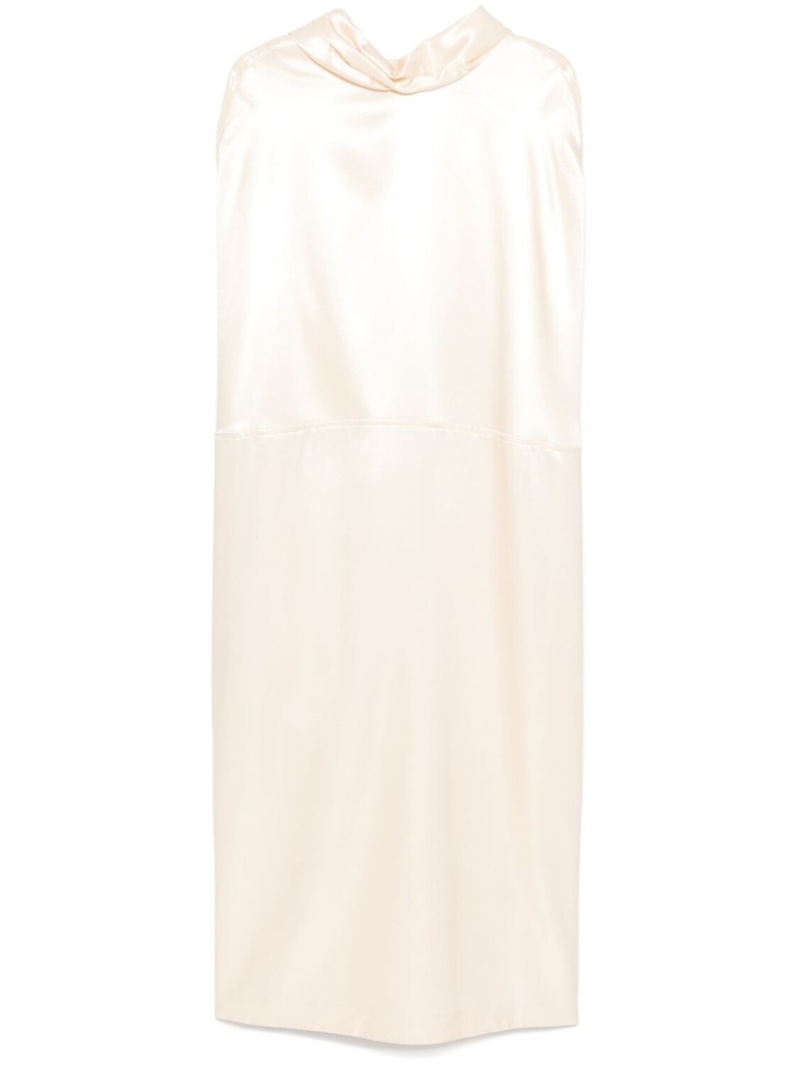 

Платье макси из атласа Jil Sander, нейтральный