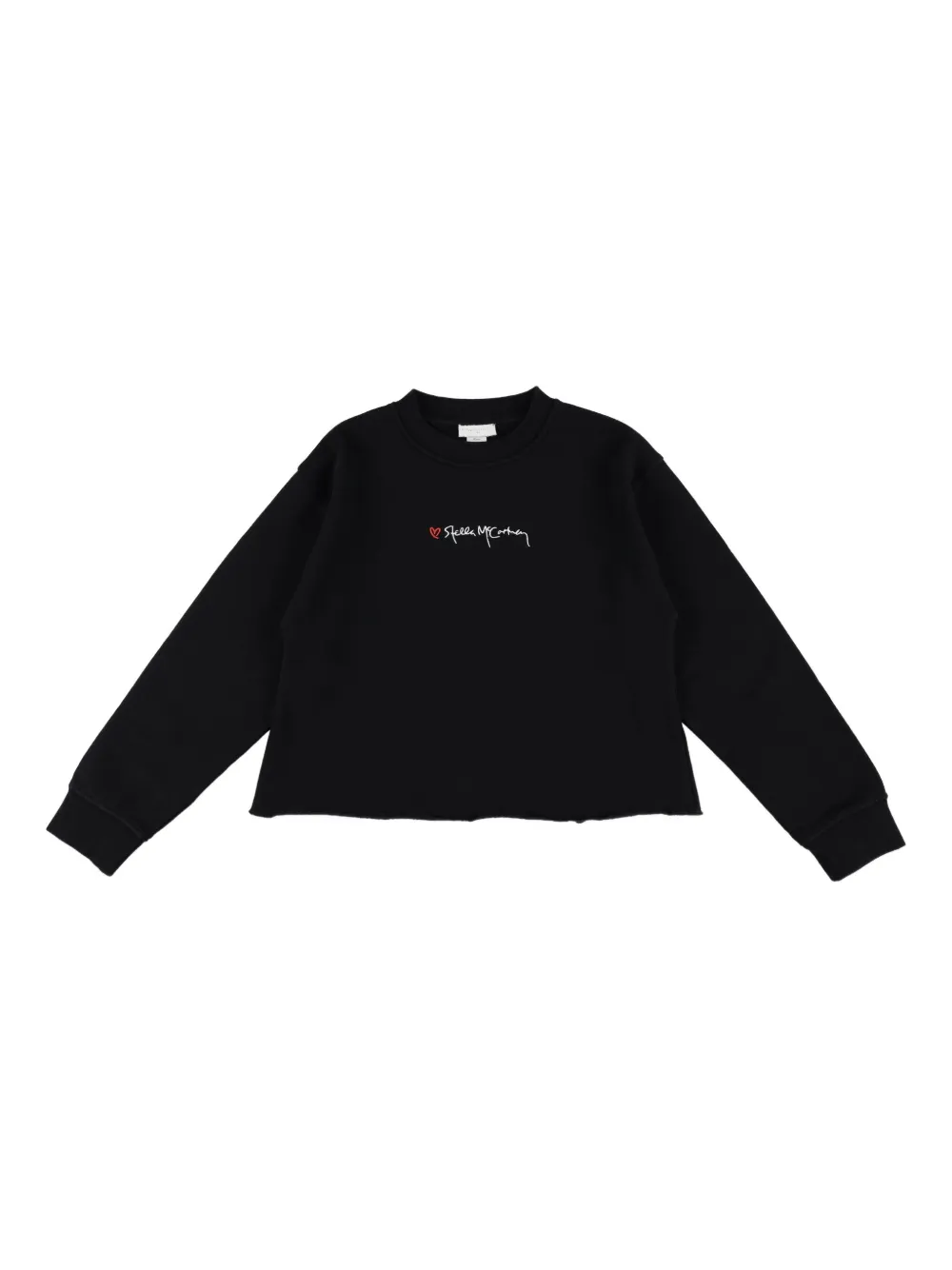 

Вышитая флисовая толстовка Stella McCartney Kids, черный