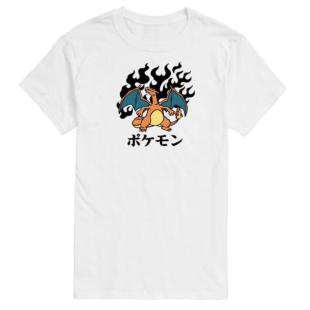 

Мужская футболка Pokemon Charizard Flash Fire Fire Licensed Character, белый