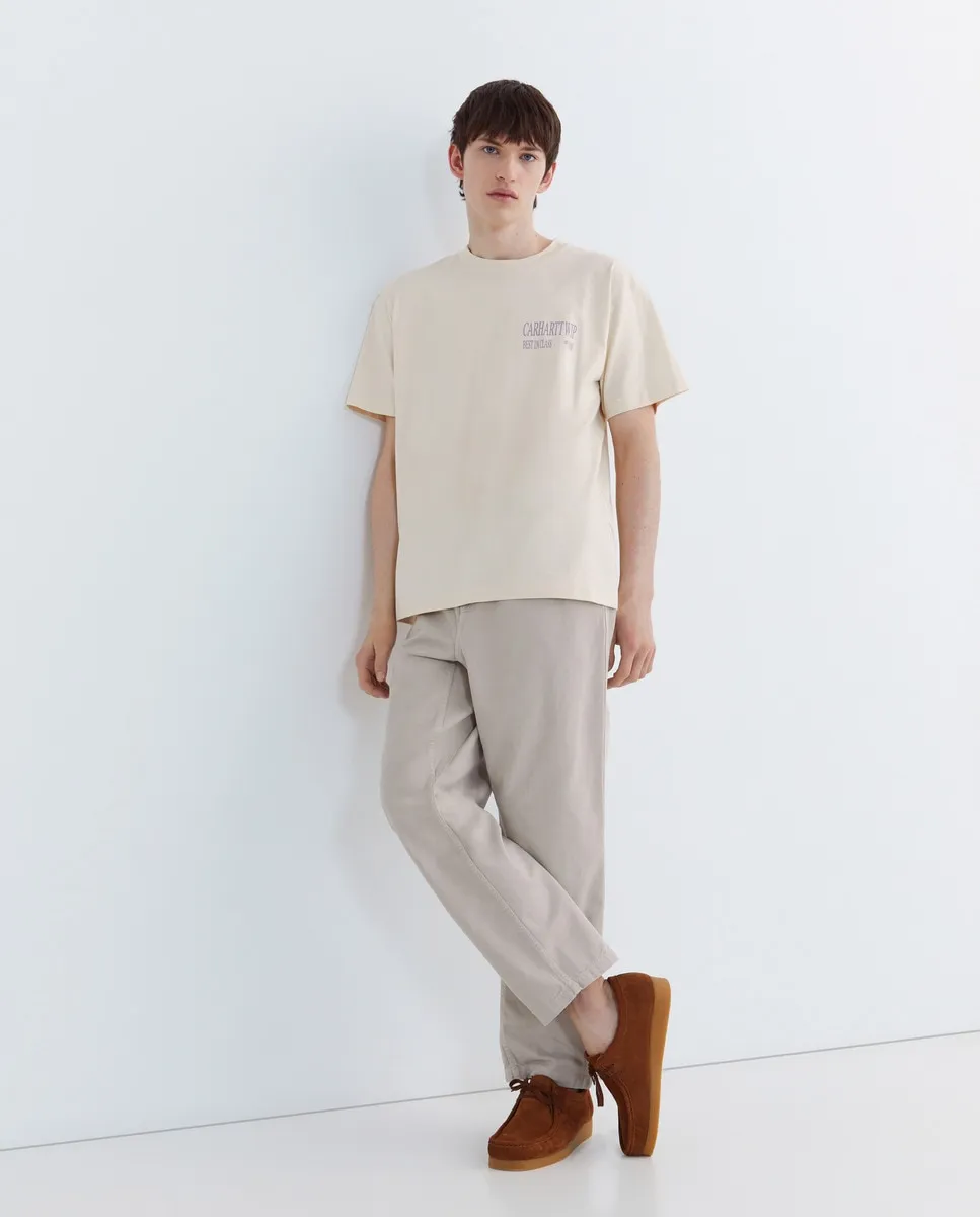 

Мужские брюки из обычного бежевого органического хлопка Carhartt WIP, бежевый