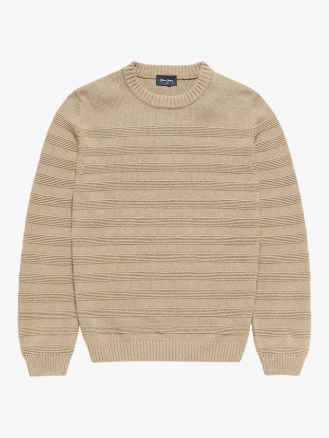 

Уютный вязаный джемпер с фактурными полосками от Whitworth Oliver Sweeney, Camel