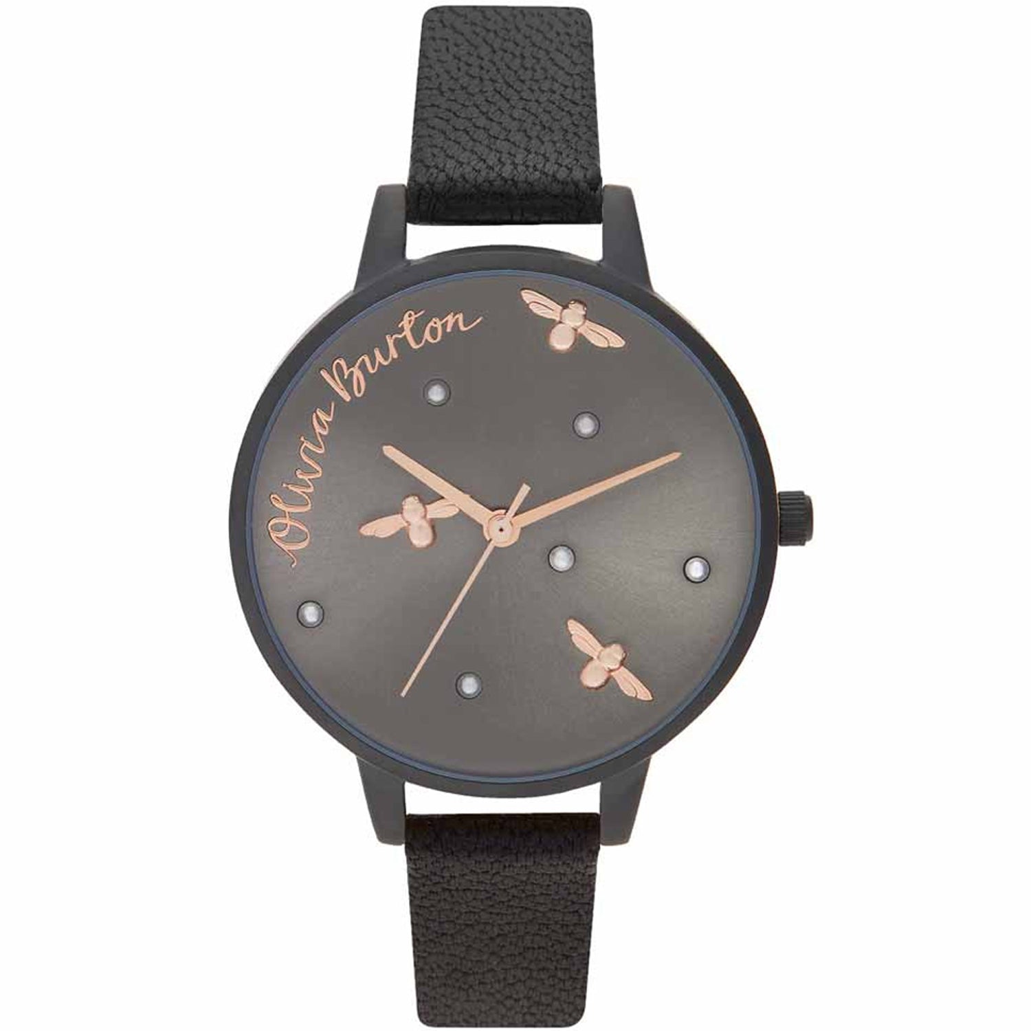 

Женские часы Olivia Burton с черным циферблатом