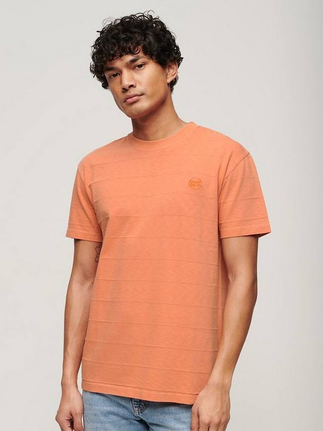 

Футболка с винтажной текстурой из органического хлопка Superdry, цвет Smoked Rust Orange