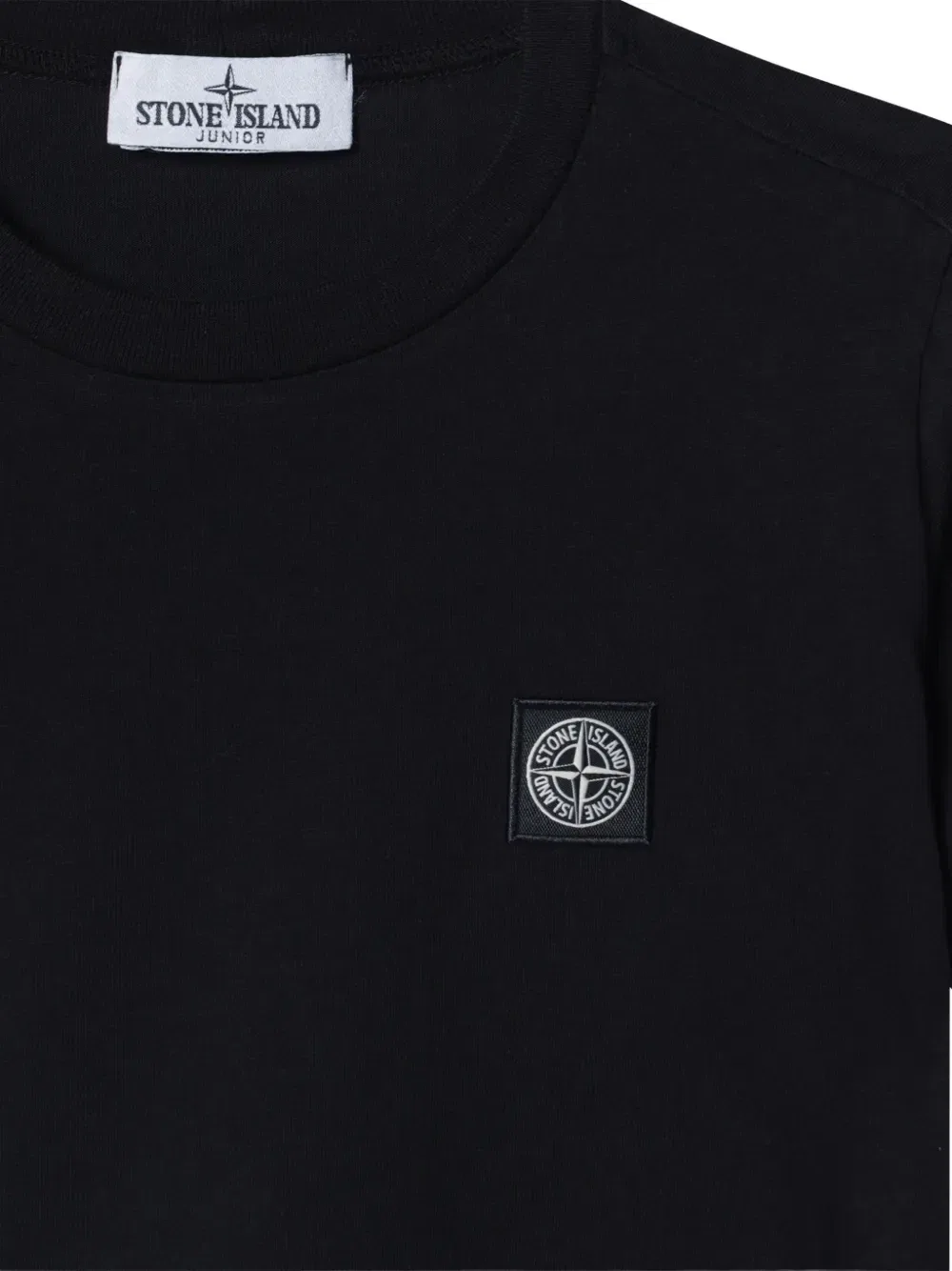 Футболка с нашивкой-логотипом Stone Island Junior, черный — фото 3