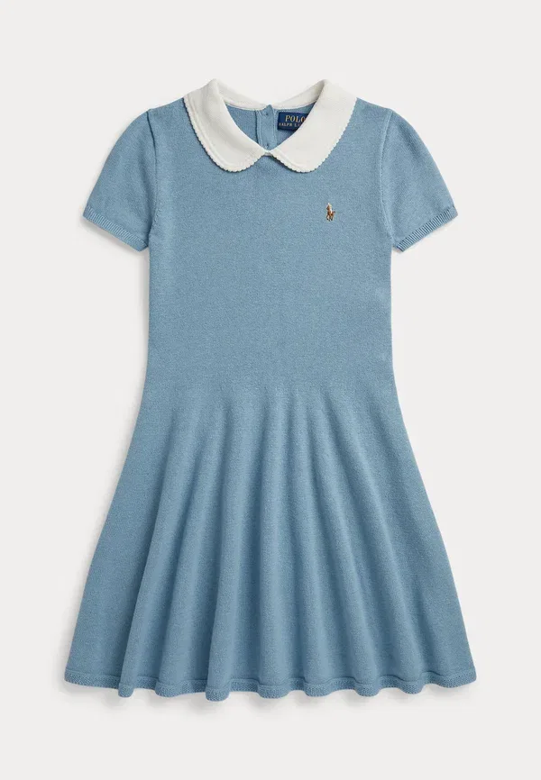 Свитер-платье хлопковое Polo Ralph Lauren, голубой кассиди