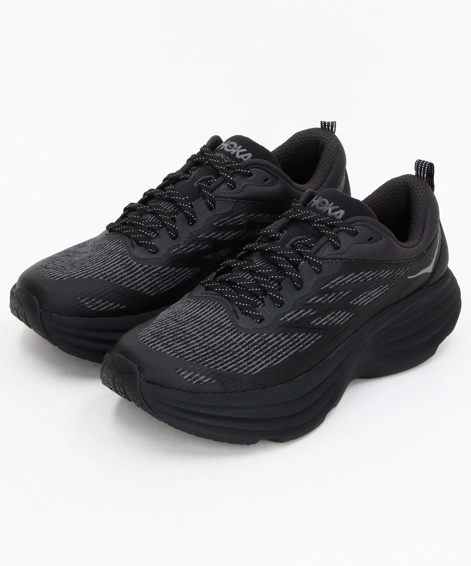 Мужские кроссовки HOKA BONDI 8 TS CAGED чёрные