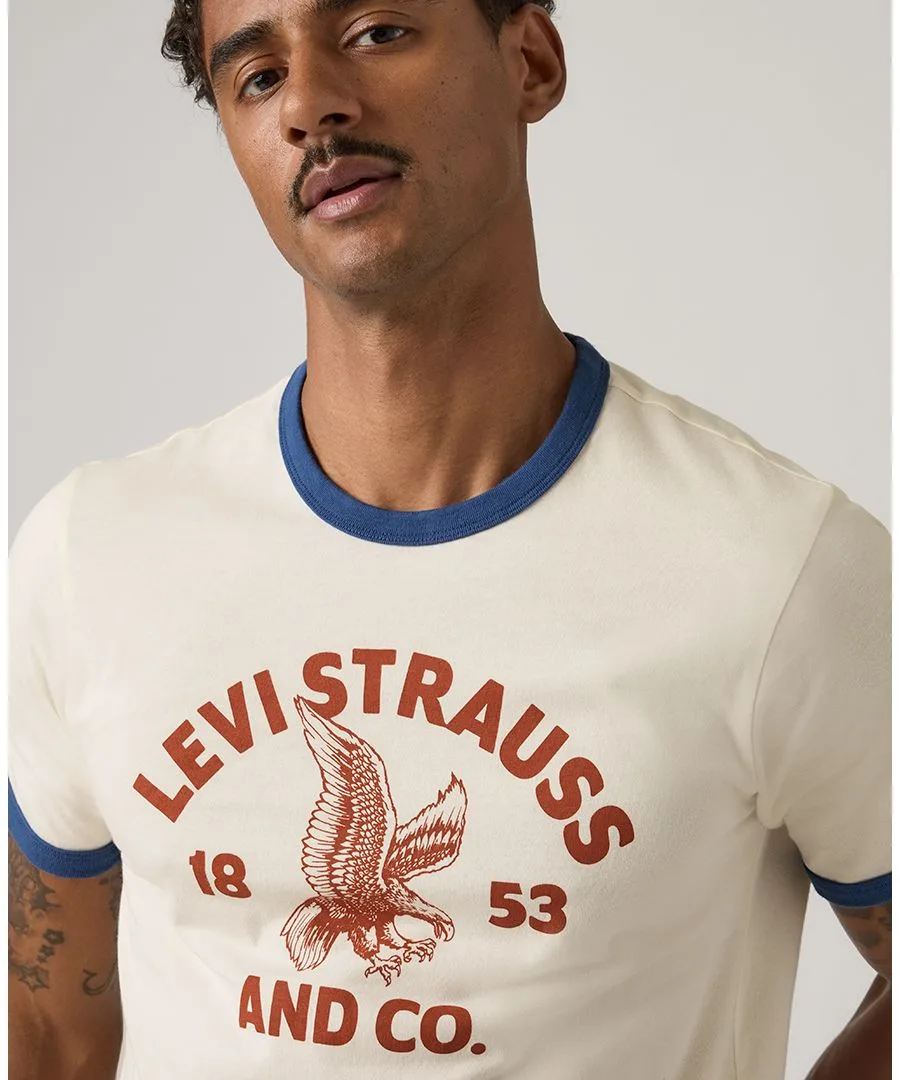 Мужская футболка Graphic Standard Ringer Tee Levi's, Egret — фото 3