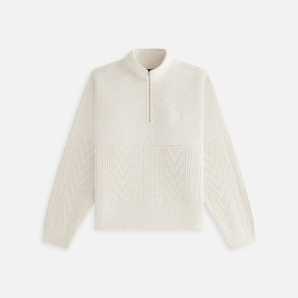 

Толстовка Kith Women Hunter Cable Panelled Quarter Zip, цвет Sandy Heather
