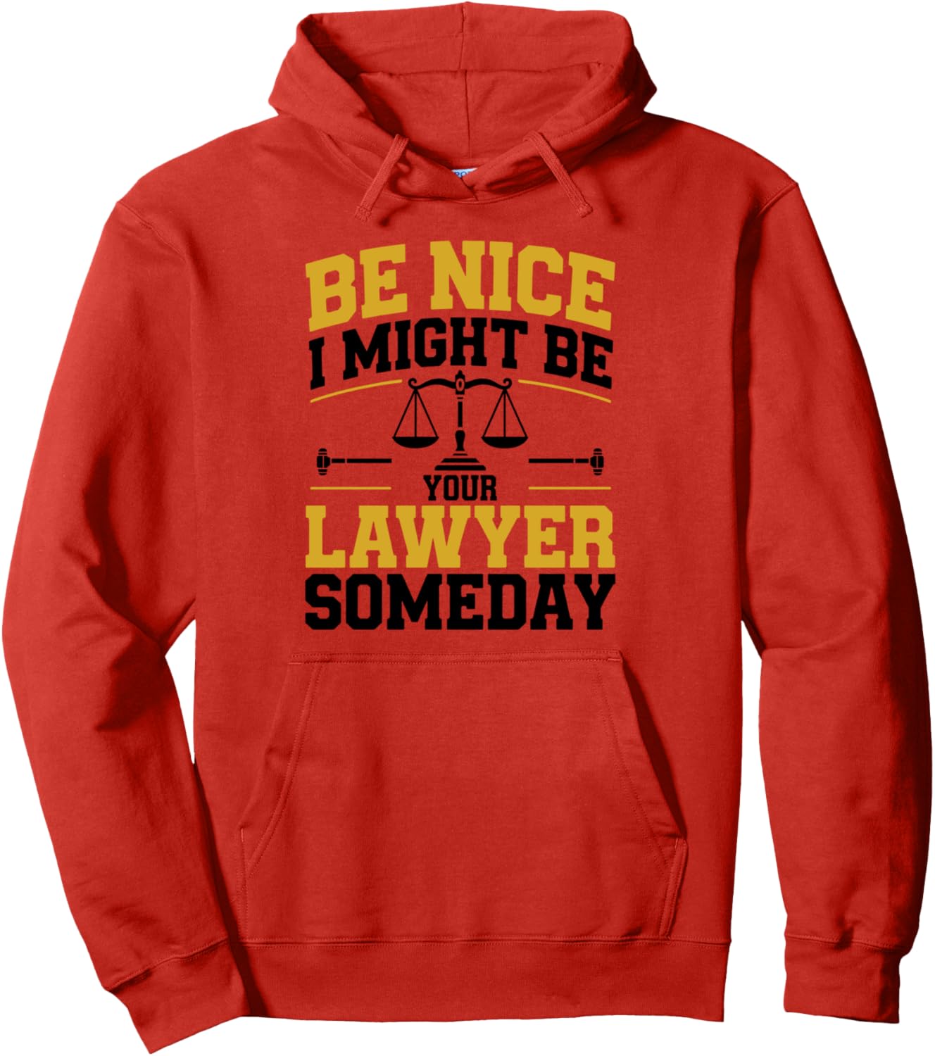 

Худи с надписью «Будь добрее, я, возможно, юрист» Lawyer Court Apparel, красный
