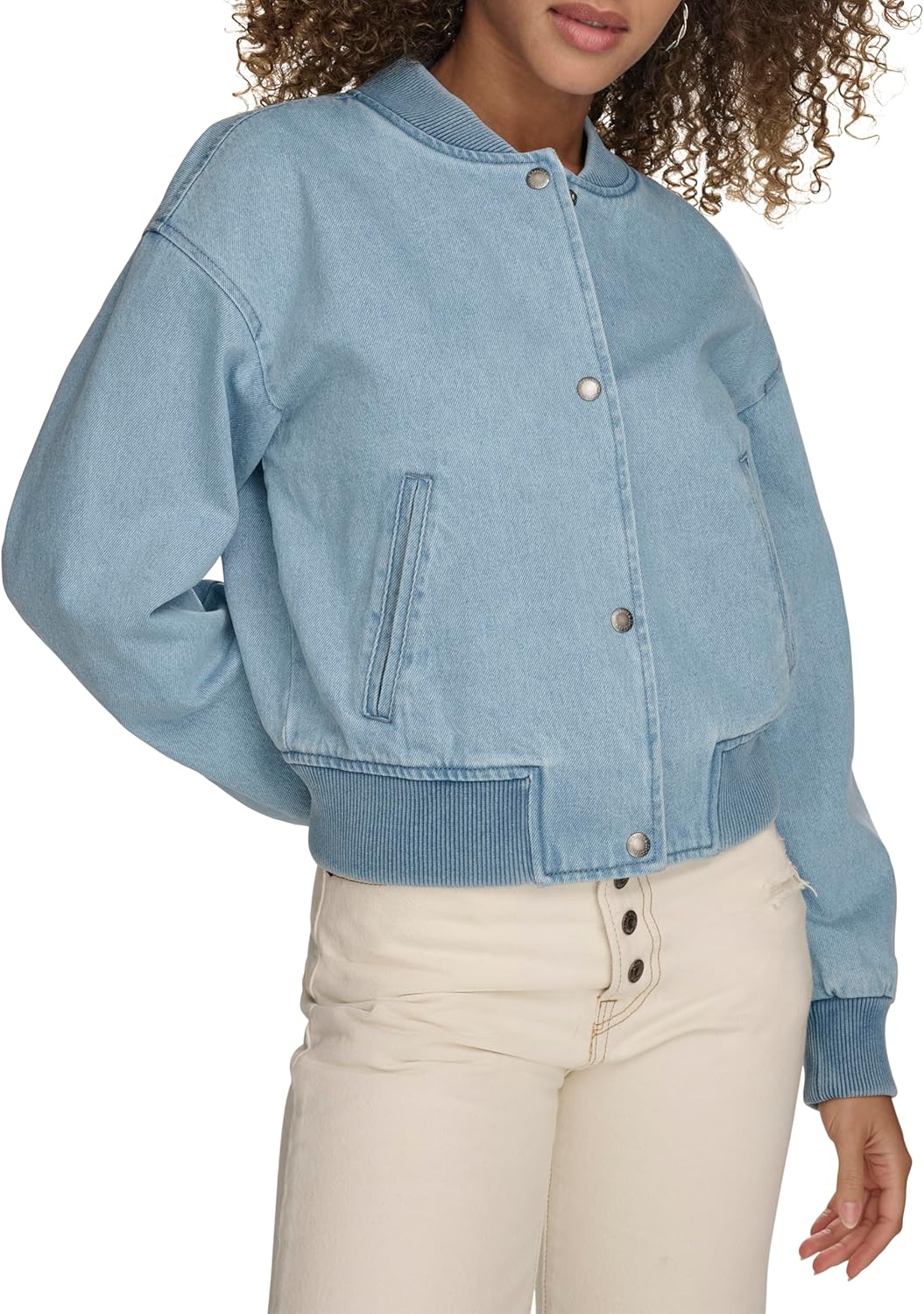 

Levi's Женская бейсбольная куртка, Light Wash Denim