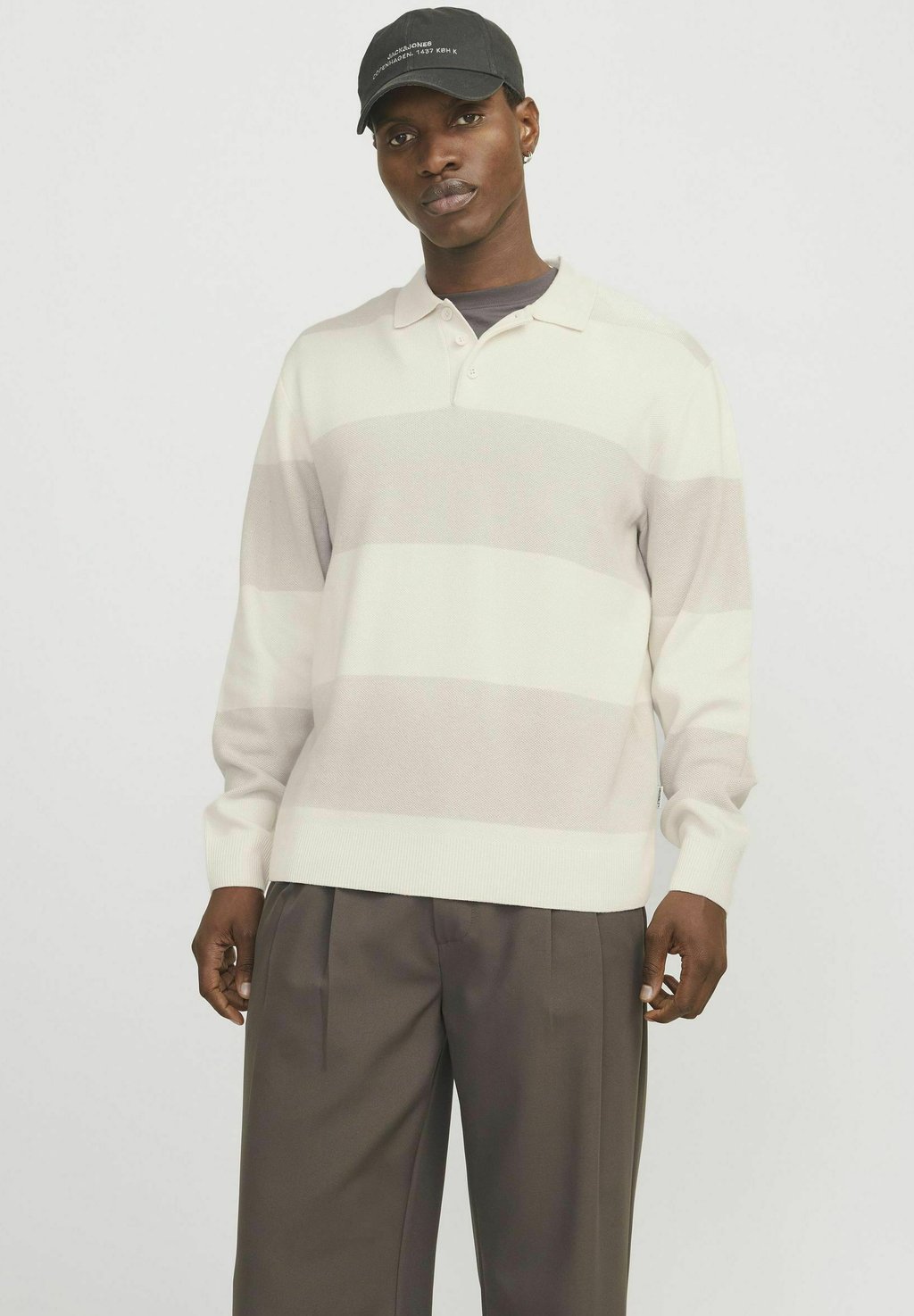 

Рубашка поло GESTREIFT Jack & Jones, белый