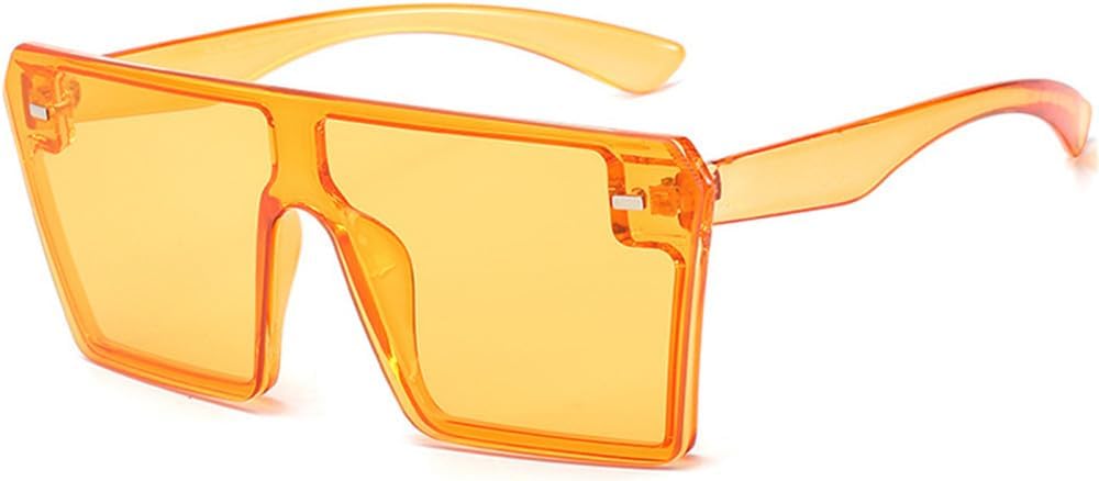 

Солнцезащитные очки One Piece Oversize для женщин, ретро-очки с градиентным переходом цвета для мужчин, большие оправы, ретро-очки с защитой от УФ-излучения UV400 LANGSER, Orange Orange