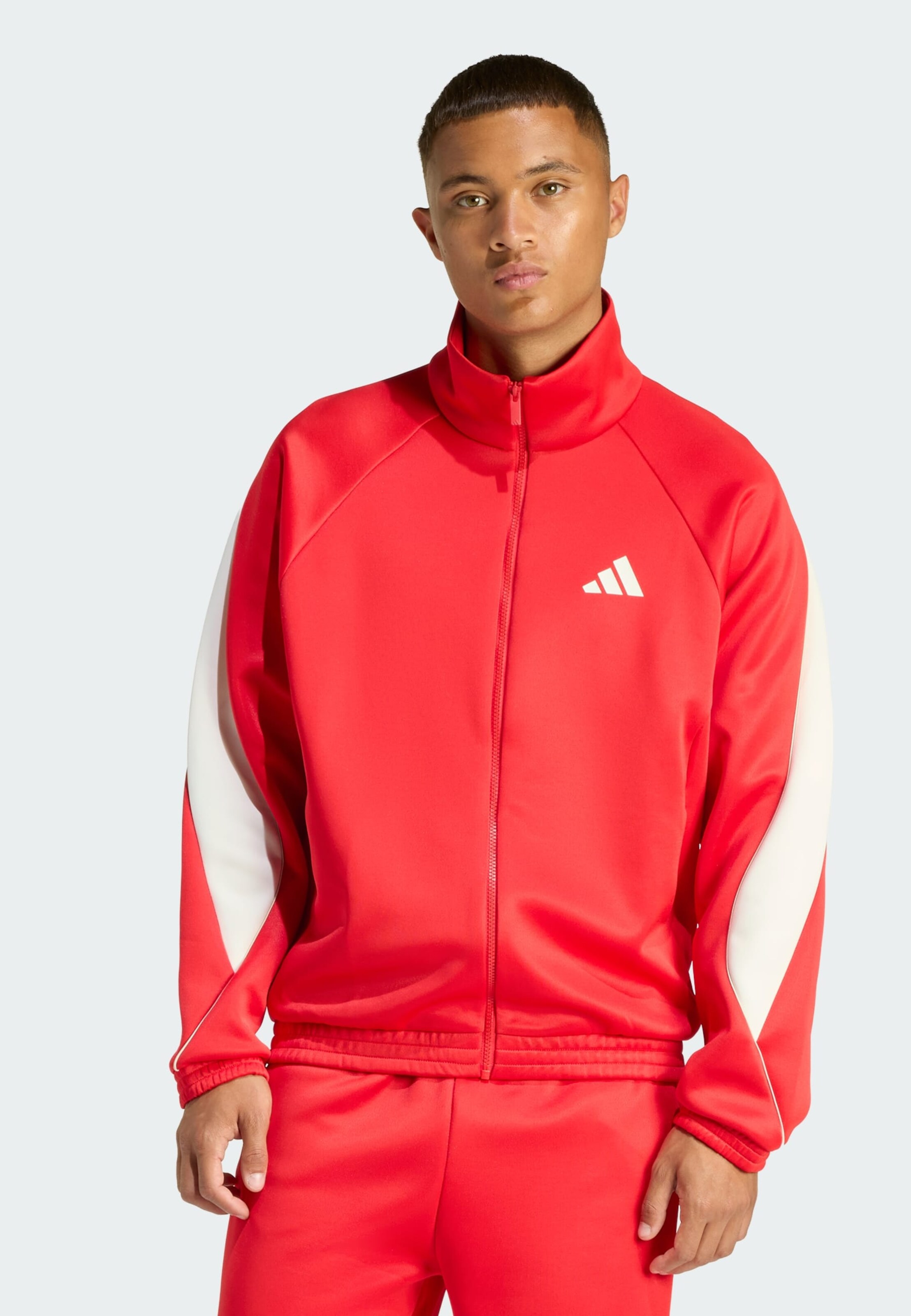 Adidas Sportswear Спортивный худи на молнии 'Stadium' в цвете Blood Red — фото 2