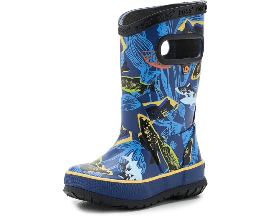 

Детские резиновые сапоги Bogs Kids Rainboot Fish (Little Kid/Big Kid), Navy Multi