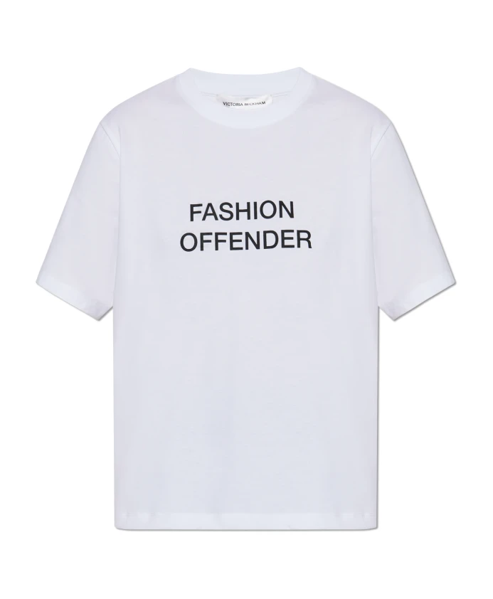 

Футболка с принтом Victoria Beckham, белый