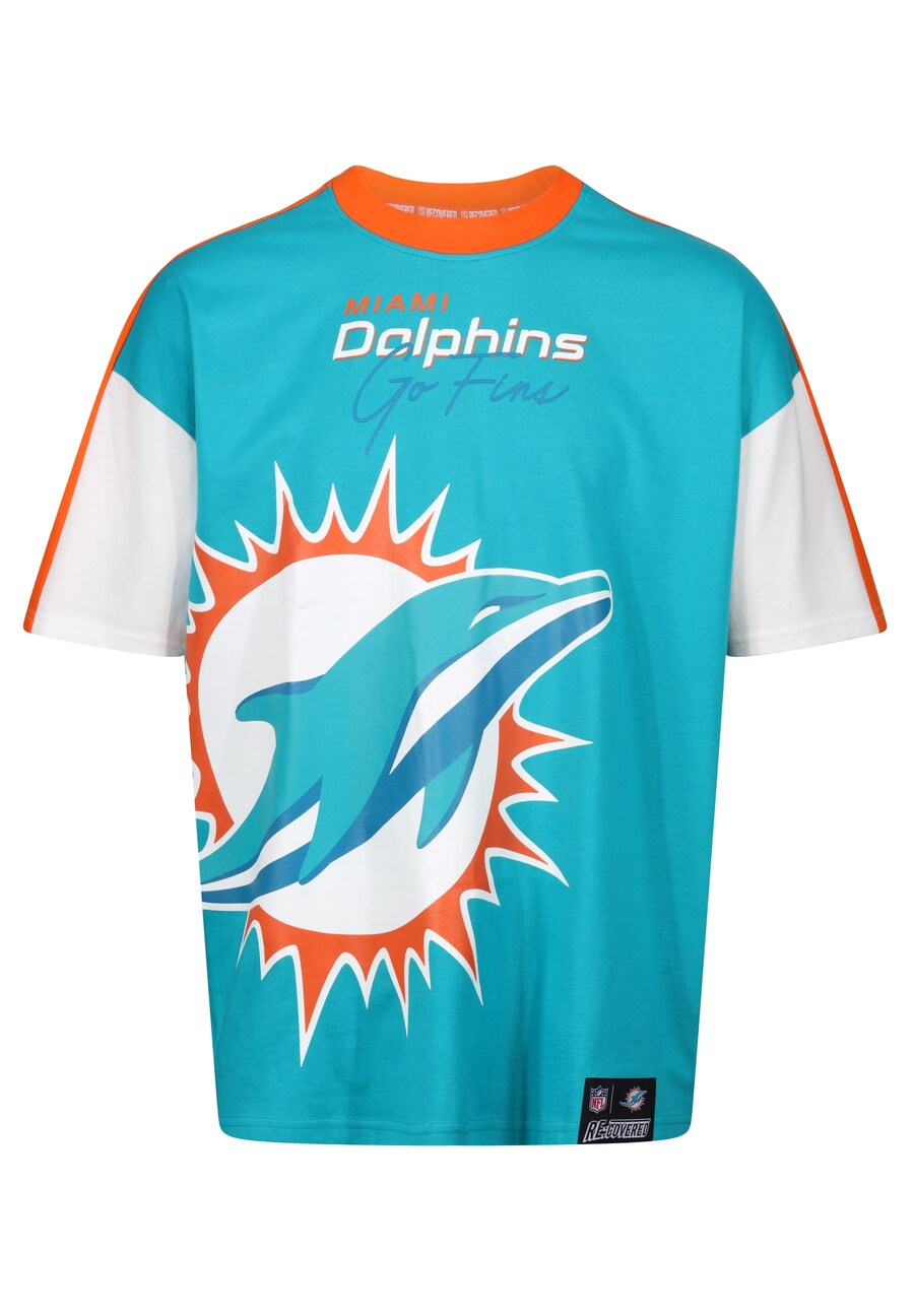 

Футболка Recovered NFL Dolphins Miami Cut and Sew Oversized, Aqua