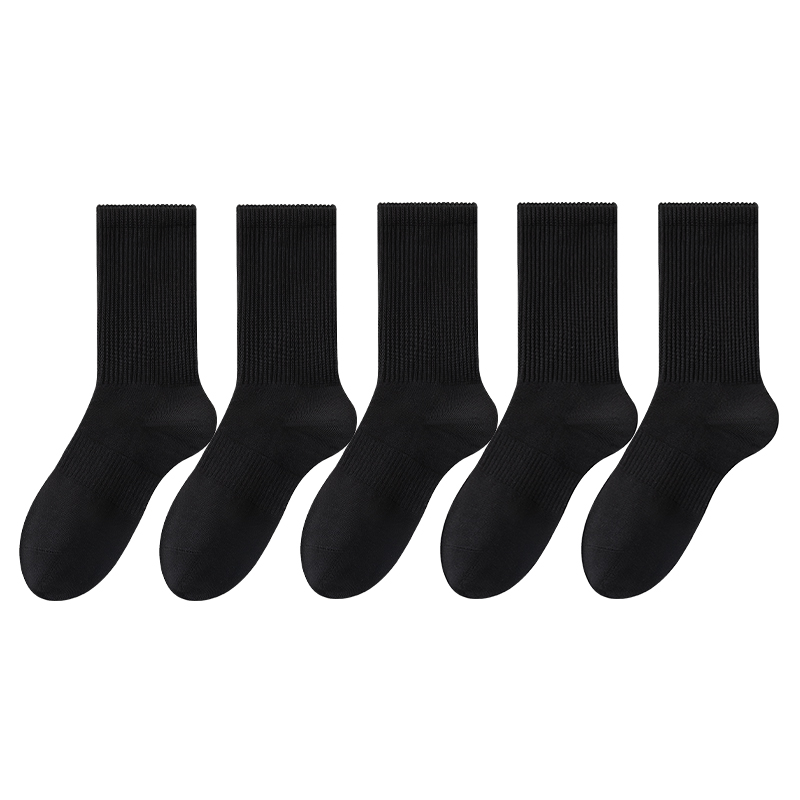 

Набор из 5 пар высоких носков на все сезоны, унисекс Mianzhuwu, 5 pack crew (черный *5)