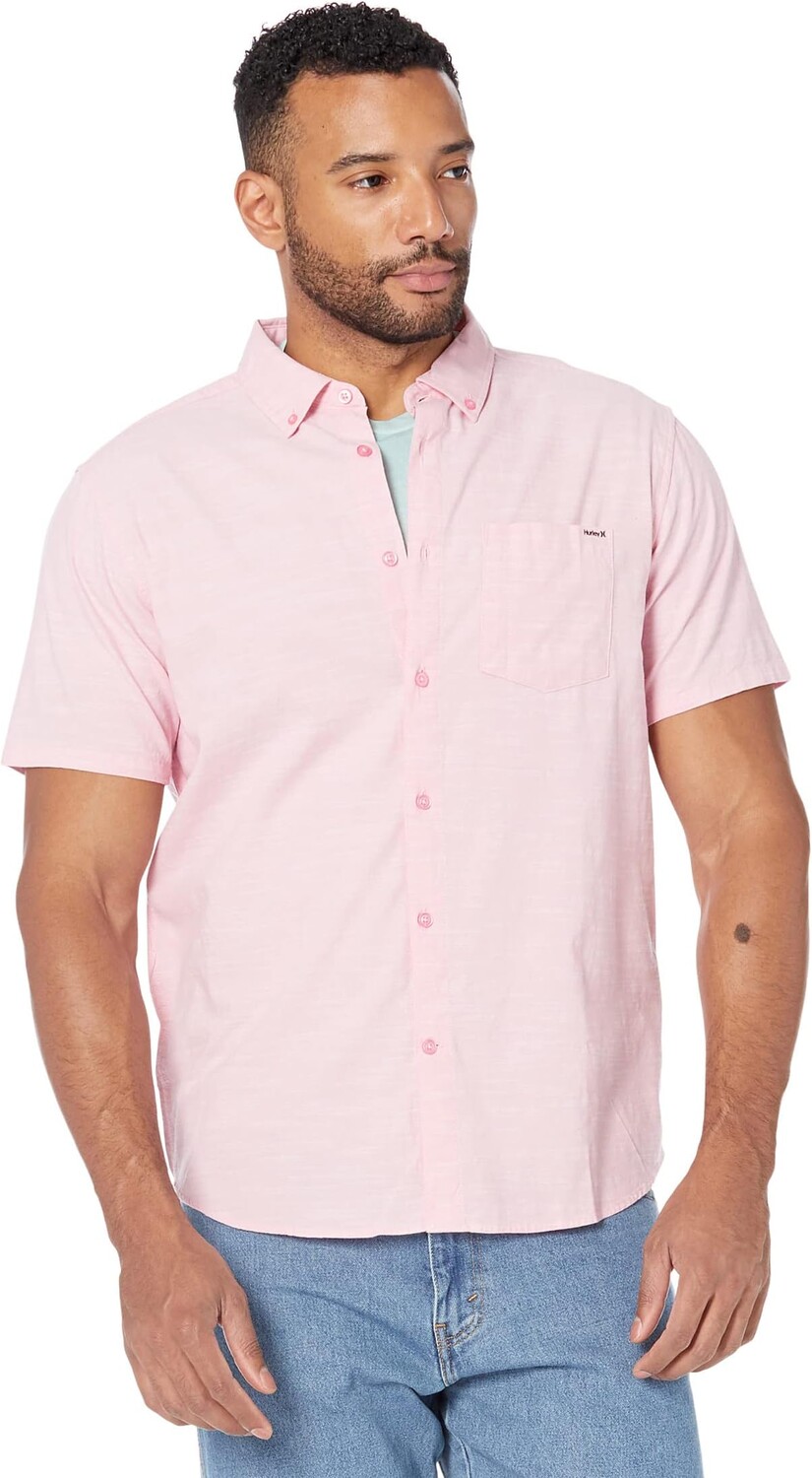 

Рубашка Hurley One & Only Stretch Short Sleeve Woven, розовый