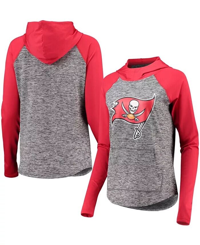 

Женский пуловер с капюшоном серо-красного цвета с принтом Tampa Bay Buccaneers Championship Ring G-Iii 4Her By Carl Banks