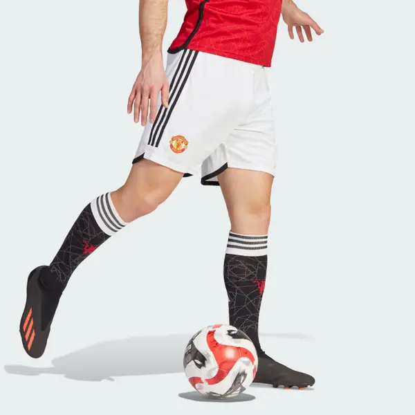 Шорты manchester united 23 24 домашние шорты Adidas, белый — фото 4