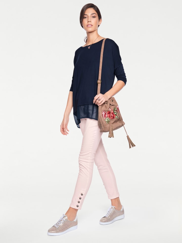 

Рубашка свободного кроя темно-синего цвета Heine