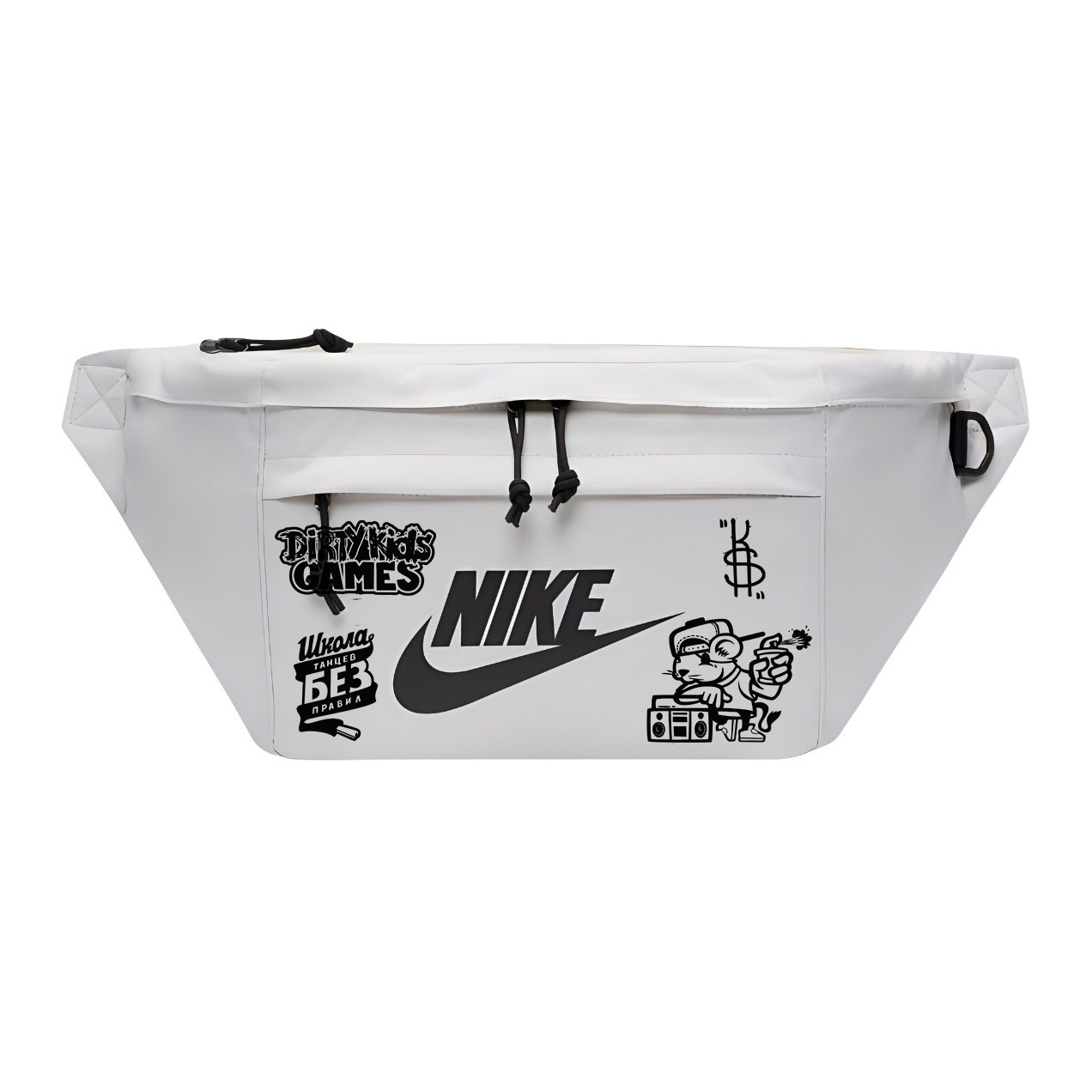 

Nike Одноплечевая набедренная сумка через плечо унисекс белая, Graffiti Mouse