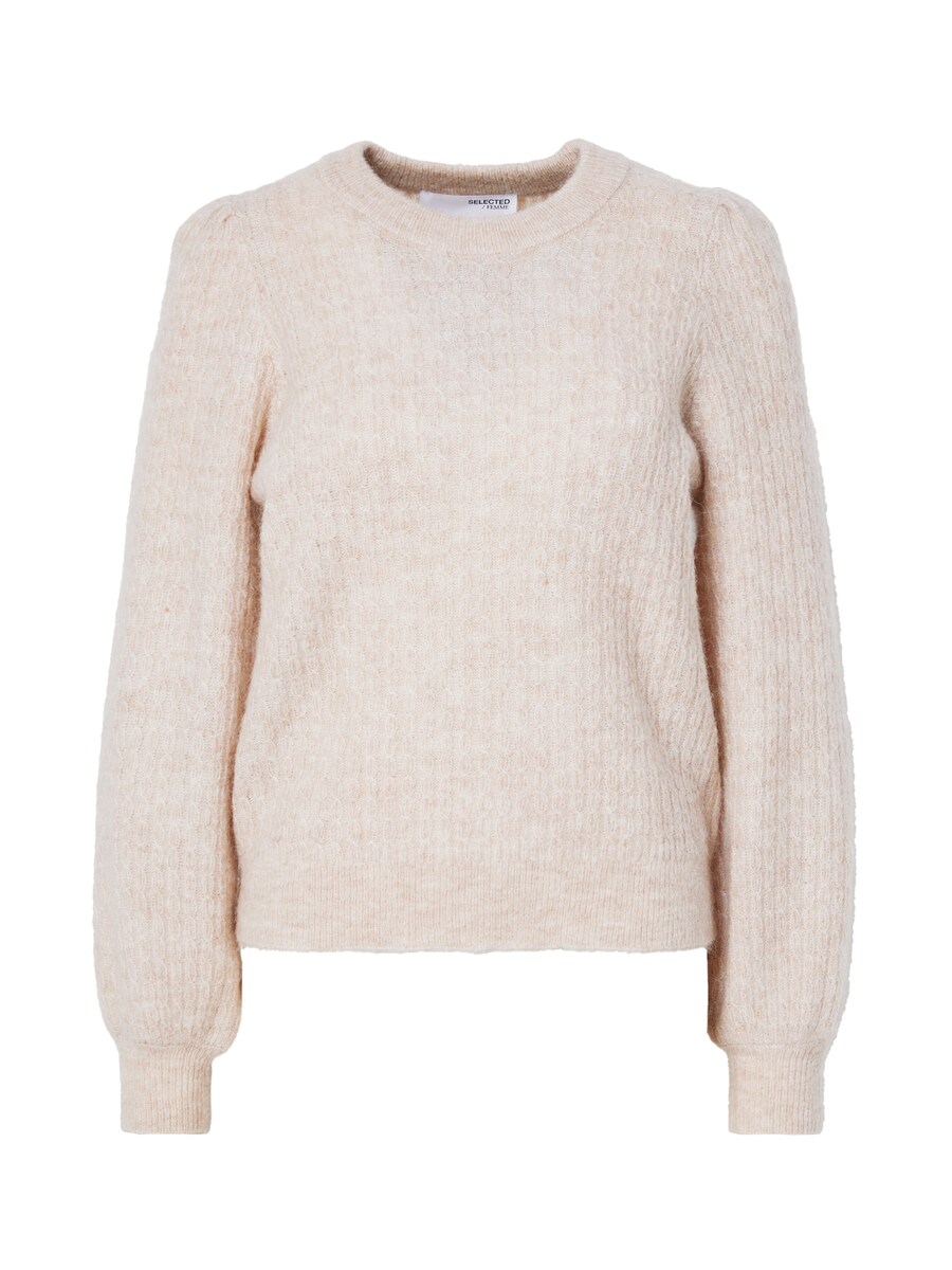 

Тонкий вязаный свитер SELECTED FEMME Sweater SLFLULU, бежевый