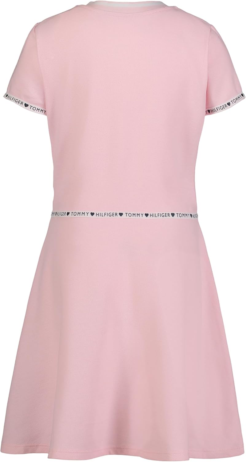 Платье Tommy Hilfiger Kids Core Flag для девочек (для детей старшего возраста), Rose Pink Zip — фото 2
