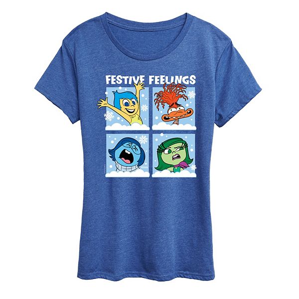 

Футболка Inside Out 2 Women's Festive Feelings Disney / Pixar, Heather Royal Blue