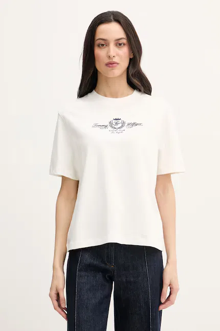 Футболка с коротким рукавом relaxed fit Tommy Hilfiger, бежевый