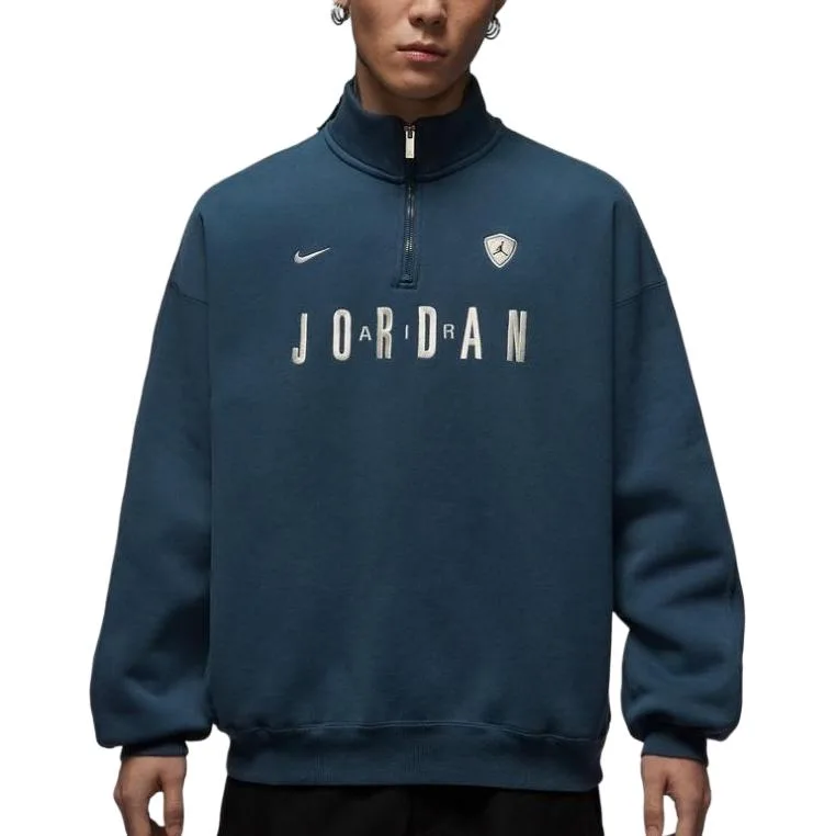 Толстовка As M J FLT GFX FLC QZ мужская Jordan, темно-синий