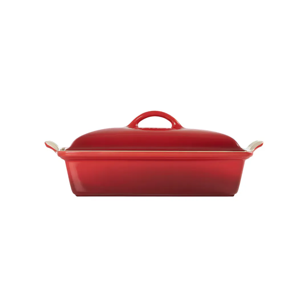 

Прямоугольный поднос из керамогранита Le Creuset Heritage с крышкой, 33 см, красный