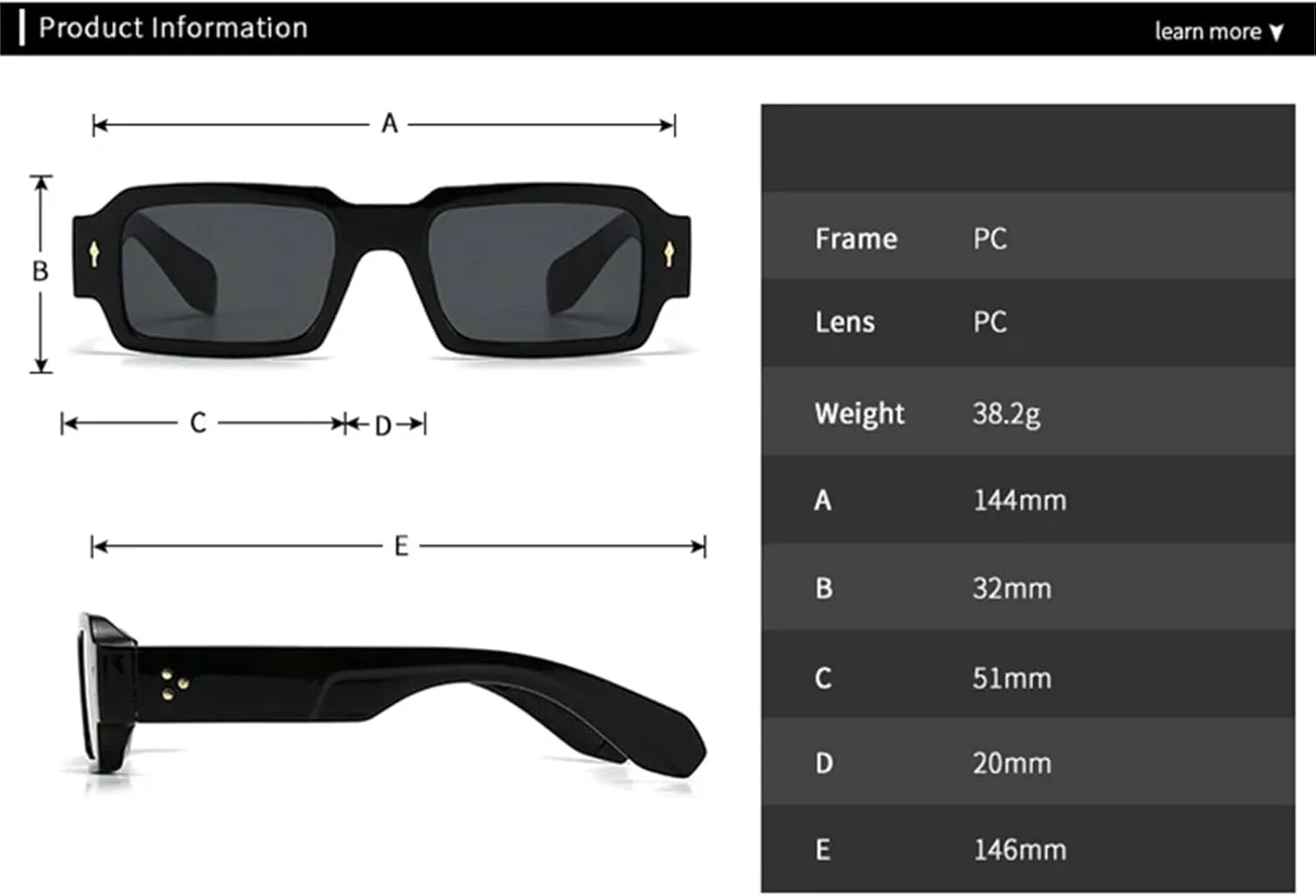 

Солнцезащитные очки с защитой UV400 для мужчин и женщин - Rivet Punk, маленькая оправа, для вождения и занятий спортом на открытом воздухе generic, Black Leopard Tea