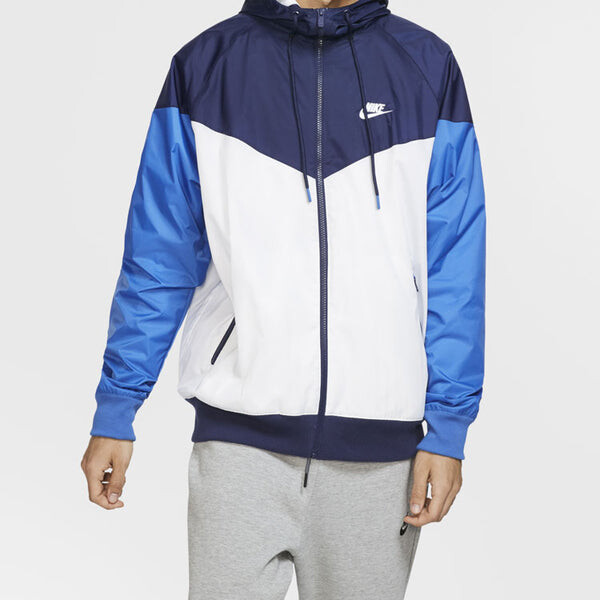 Куртка Nike Colorblock Sports windbreaker Breathable Jacket Sky Blue, синий — фото 4