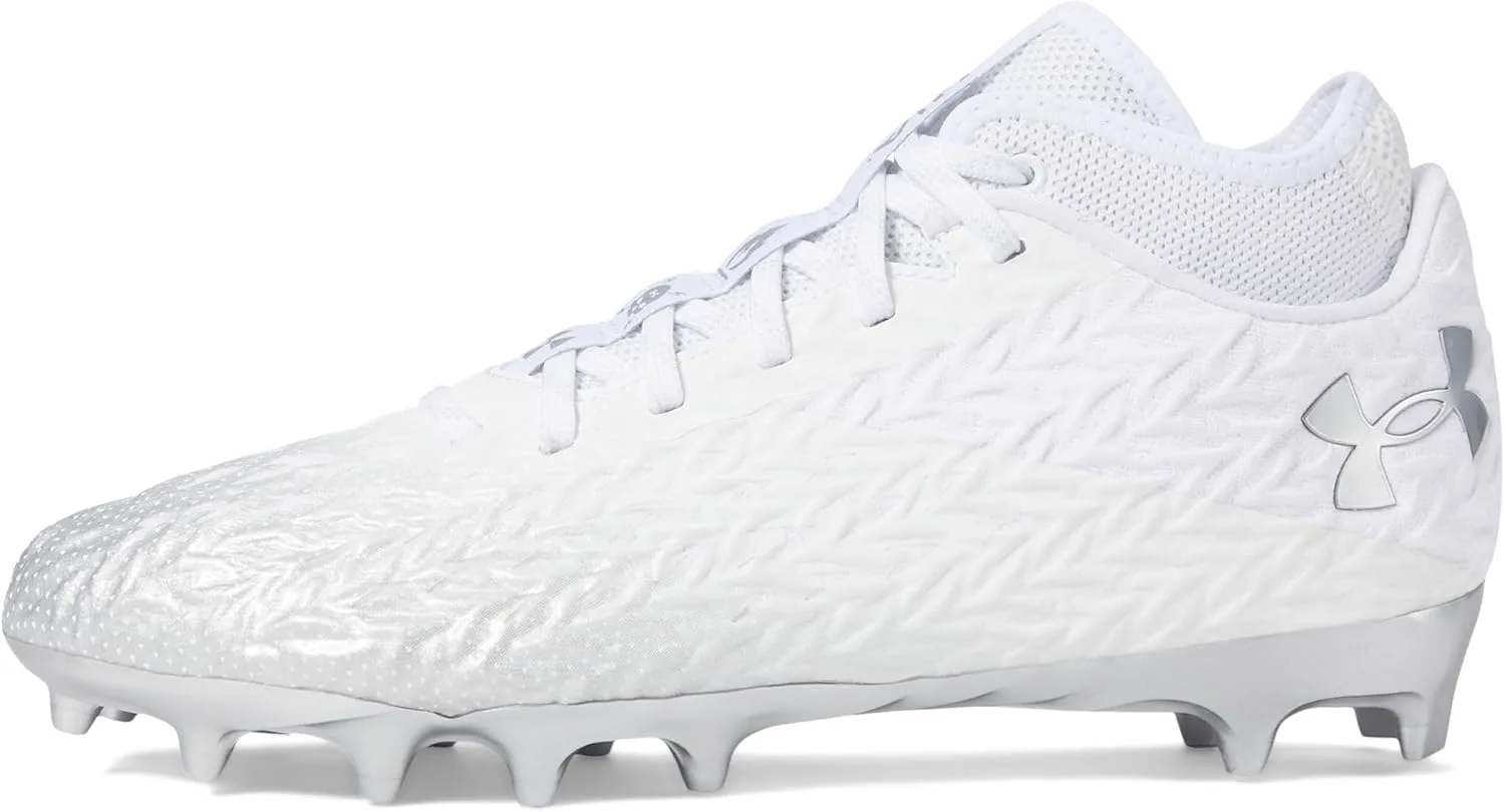 Футбольные бутсы Under Armour Men's Spotlight Clone 4.0 Mc, белый/металлик серебристый — фото 2