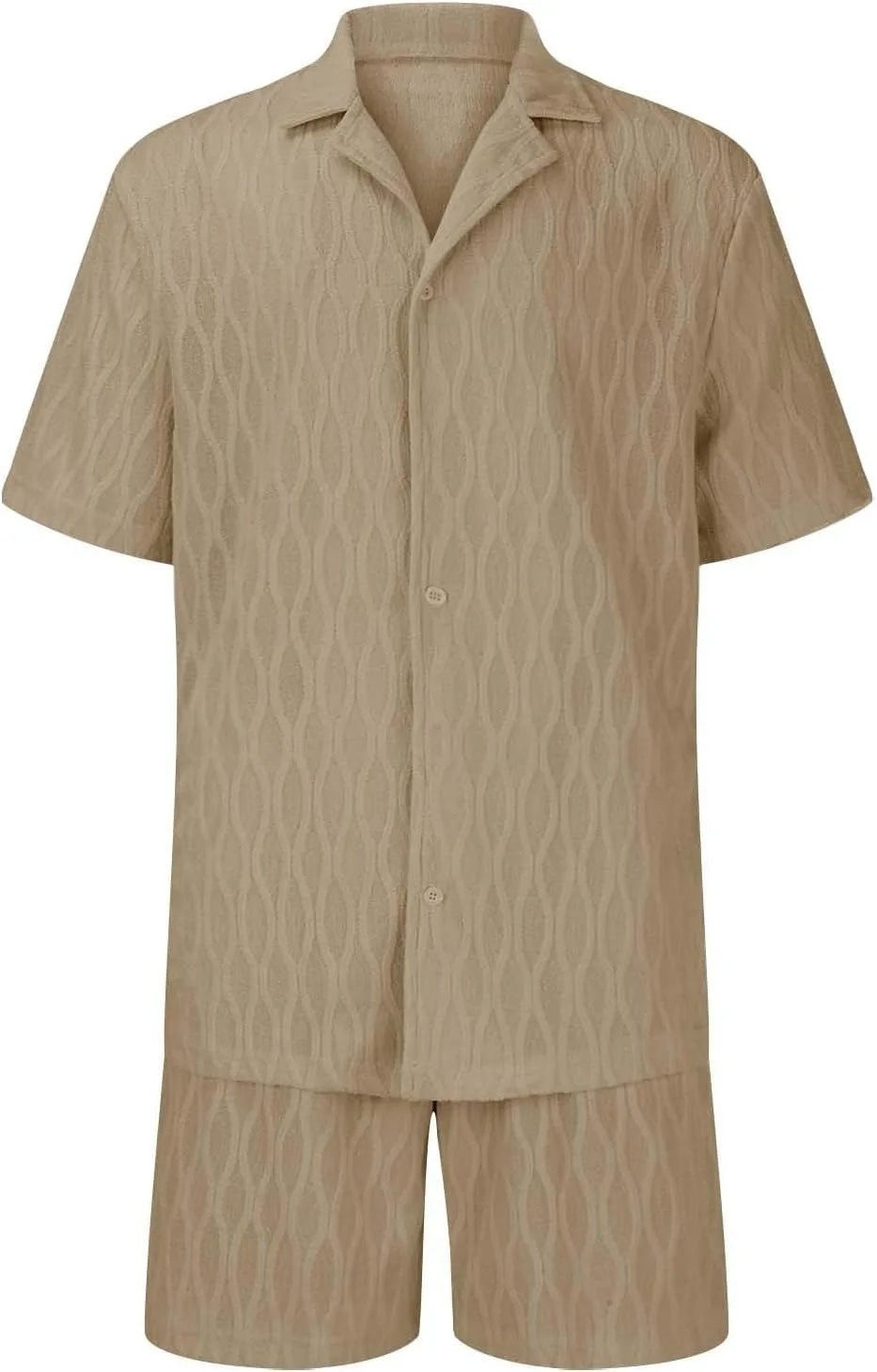 

Летняя рубашка для мужчин с коротким рукавом и лацканом