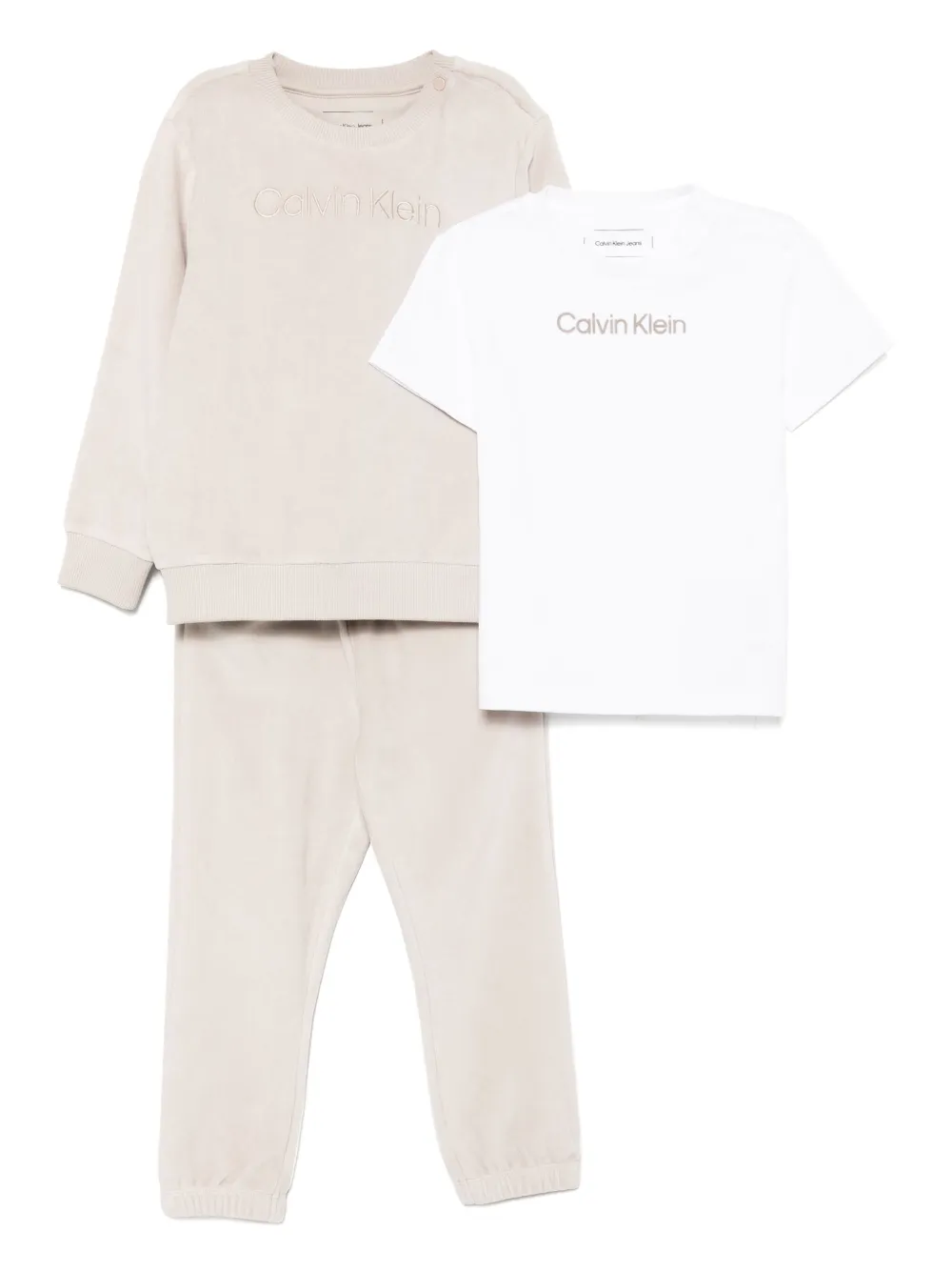 

Спортивный костюм с логотипом Calvin Klein Kids, серый