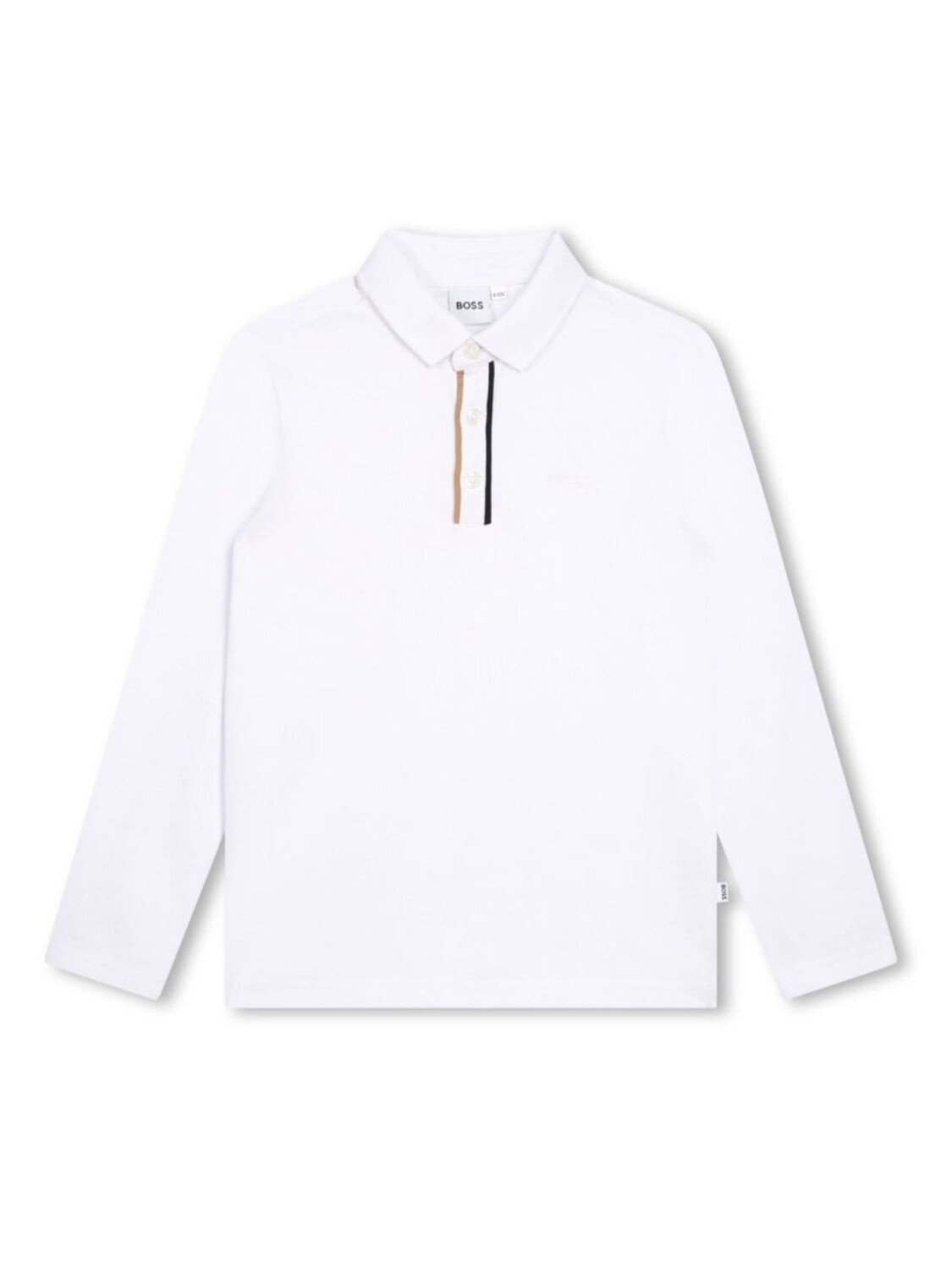 

BOSS Kidswear рубашка поло с длинными рукавами, белый
