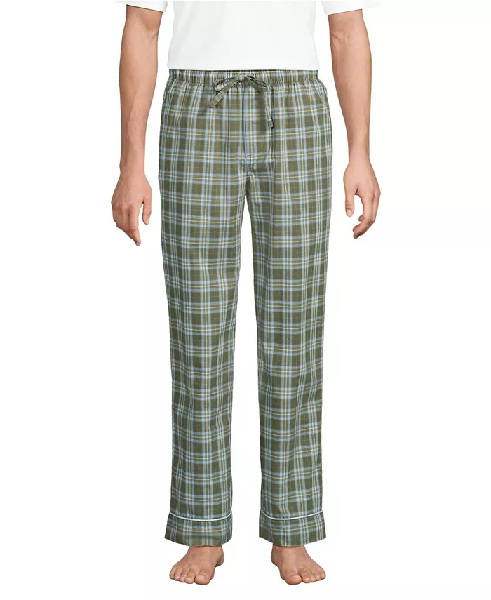 

Мужские базовые пижамные брюки Lands' End, зеленый