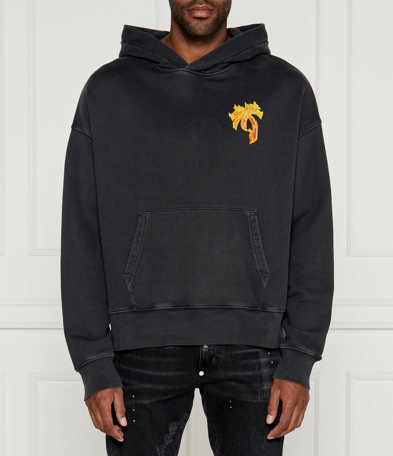 

Толстовка Palm Angels BURNING PALM Regular Fit, черный