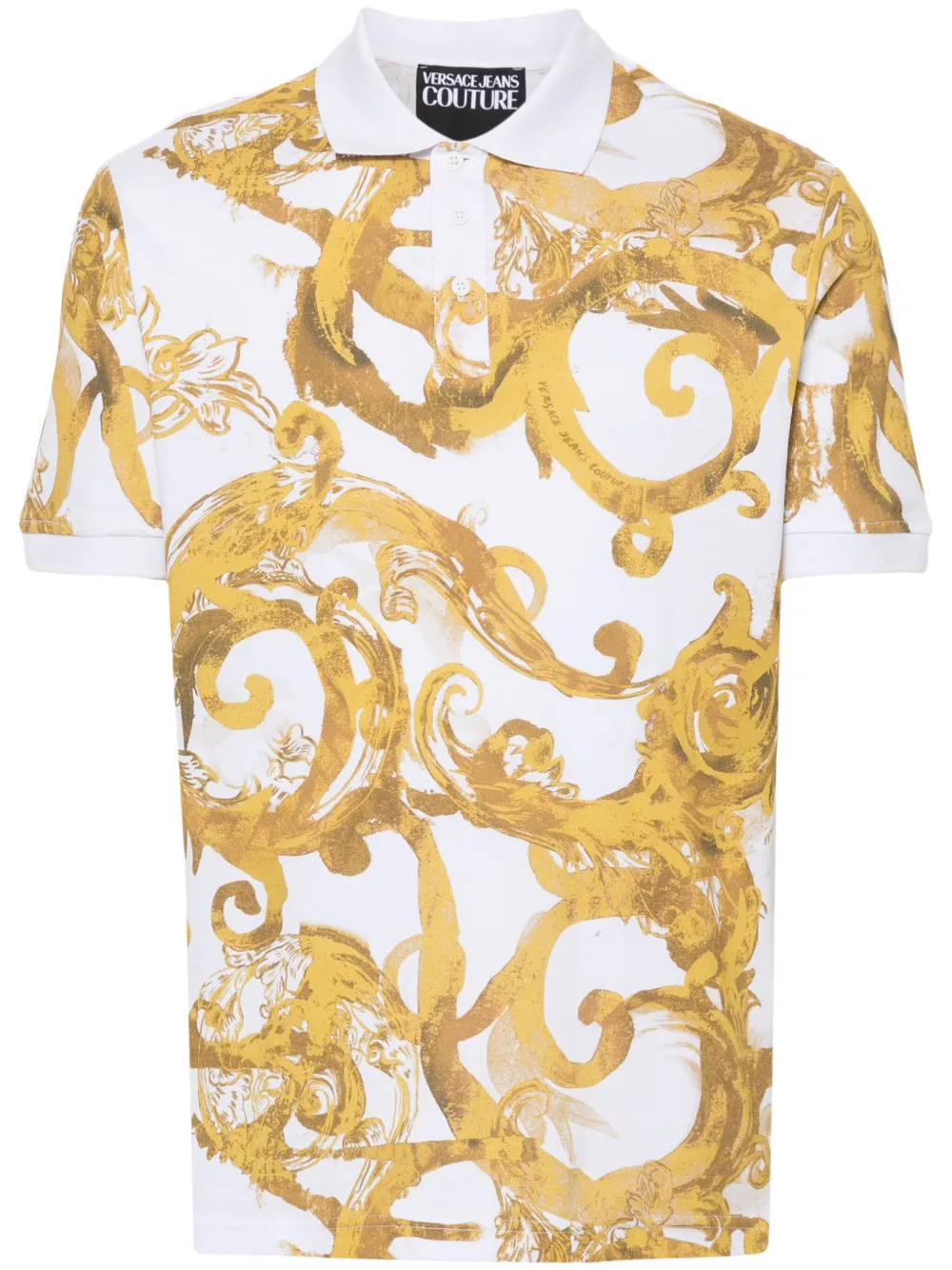 

Рубашка поло Watercolour Couture Versace Jeans Couture, белый