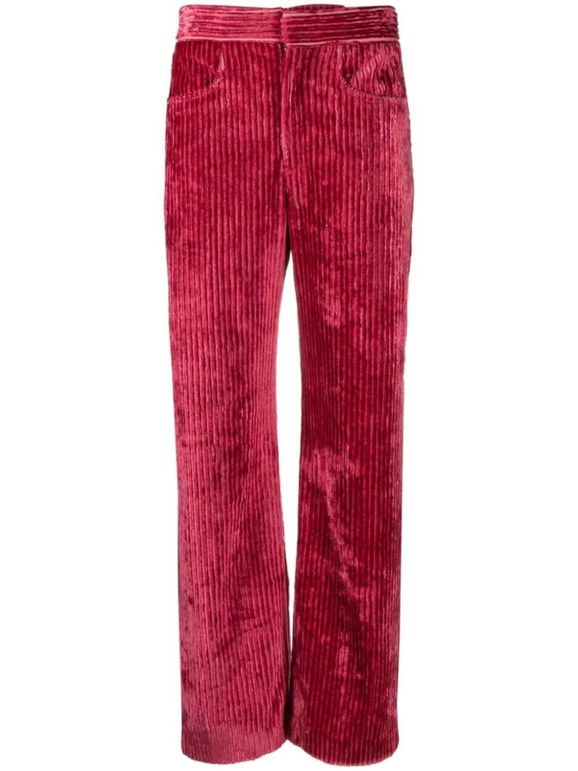 

ISABEL MARANT high-waist straight-leg corduroy trousers, розовый