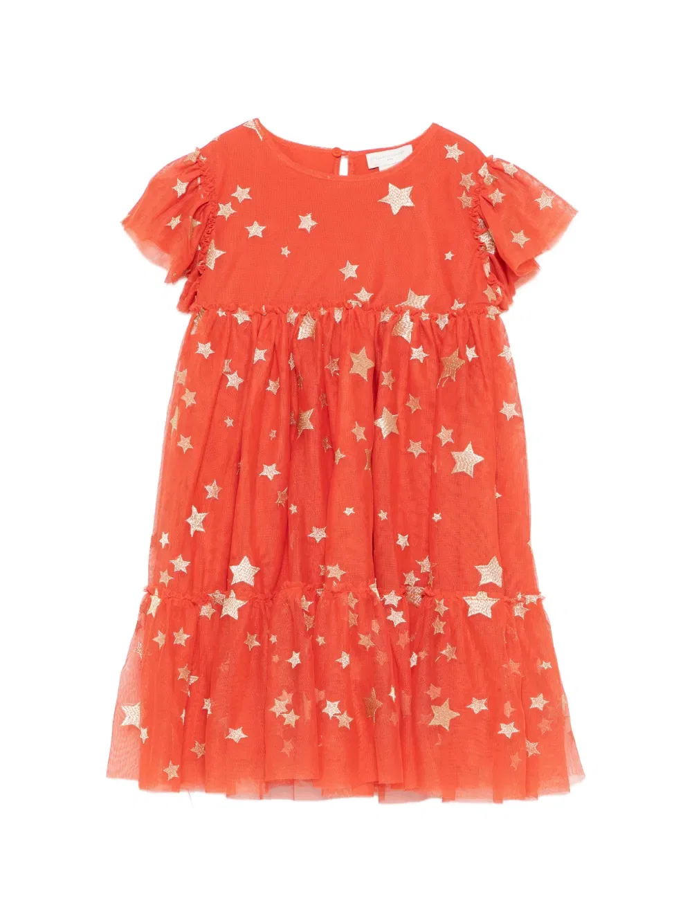 Платье, вышитое звездами Stella Mccartney Kids, красный