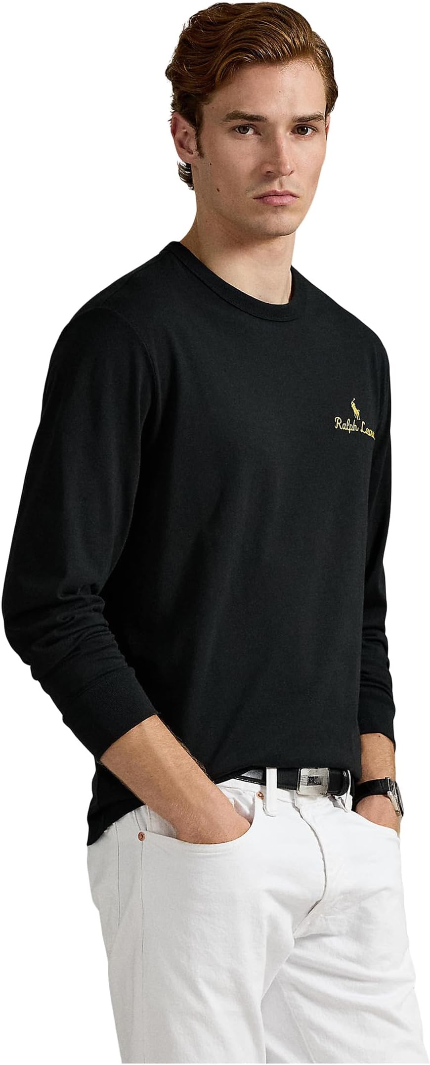 

Мужская футболка с логотипом Standard Fit из джерси Polo Ralph Lauren, Polo Black