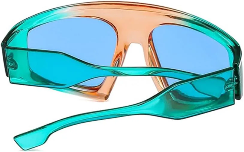 

Солнцезащитные очки «кошачий глаз» в стиле панк для женщин, большие спортивные солнцезащитные очки для мужчин, защита от ультрафиолета UV400 generic, Green