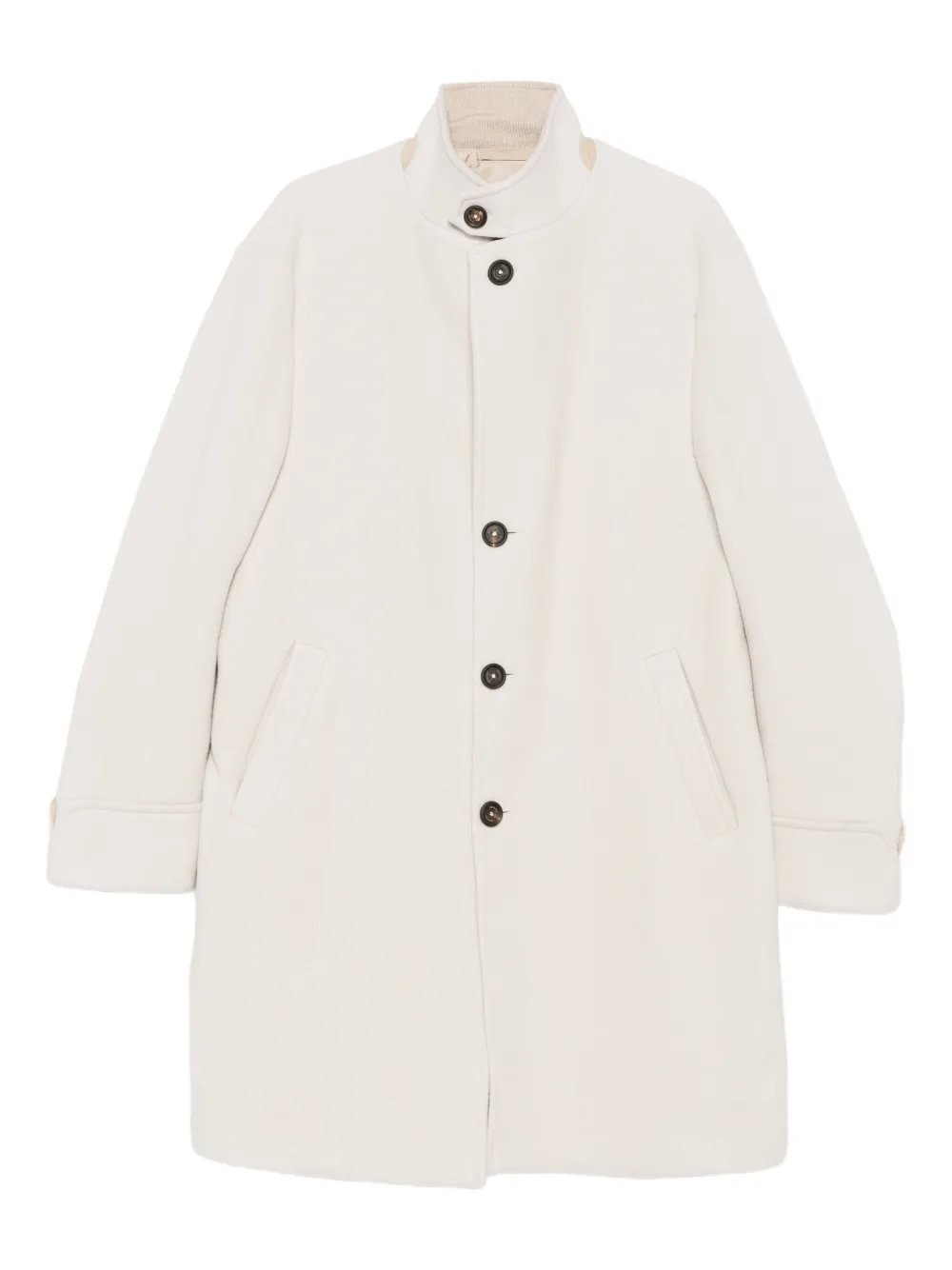 

Пальто с высоким воротом на пуговицах Eleventy, нейтральный