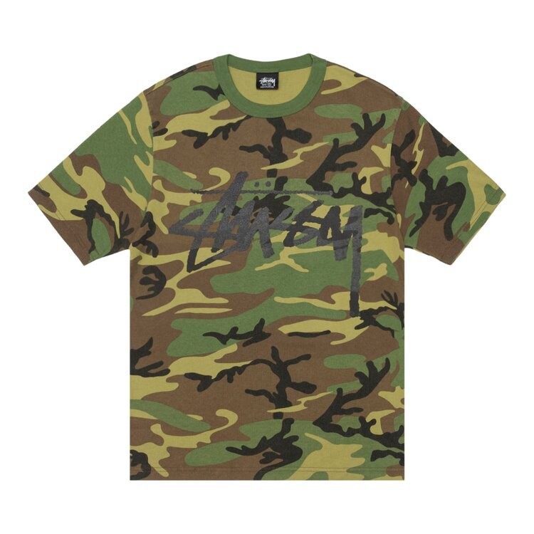 Футболка Stussy Stock Camo 'Camo/Black', разноцветный — фото 2